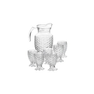 Conj jarra 1,8 lts e 06 copos vidro bonjour 13583 Inga Import
