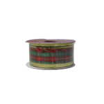 Enfeite fita natalina 2,70mtsx2,5cm xadrez ref fit25xa Multiart