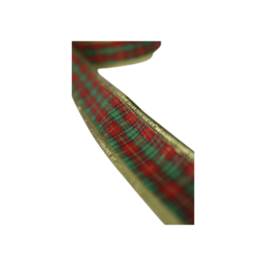 Enfeite fita natalina 2,70mtsx2,5cm xadrez ref fit25xa Multiart