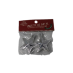 Enfeite decorativo de natal c/ 02 estrelas ref nat133 multiart