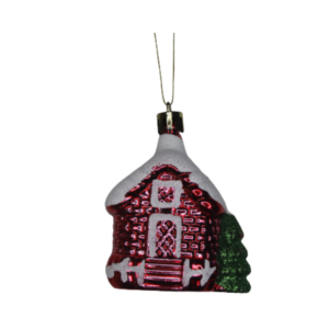 Enfeite natal c/ 02 casinhas ref nat145 multiart