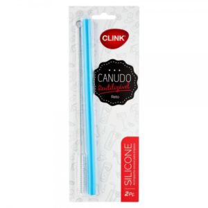Kit canudo silicone reutilizavel c/ escovinha ref ck3103 clink