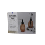 Kit difusor e porta sabonete liquido de vidro ref 96149 fwb