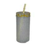 Copo 400 ml vidro c/ tampa e canudo ref 71995 y888 importacao