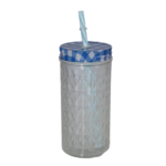 Copo 400 ml vidro c/ tampa e canudo ref 71995 y888 importacao