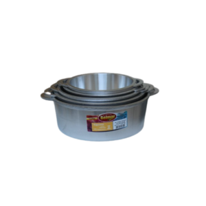 Jogo c/ 05 cacarolas alum fundido polido tampa vidro 1385 belmar