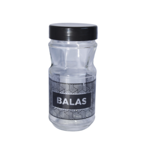 Pote geometrico vidro 400 ml balas ref 296 slk vidros