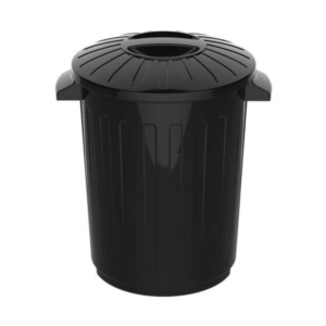 Cesto 30 lts redondo fechado preto c/ tampa ref 0332 Uninjet