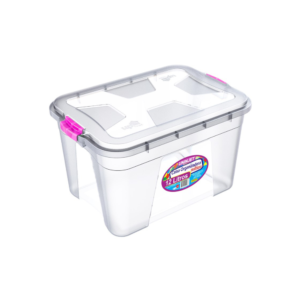 Caixa organizadora 12 lts transparente c/ tampa ref 0428 Uninjet