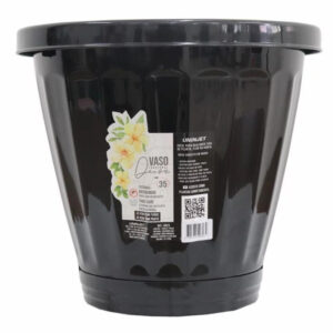 Vaso nº 35 redondo c/ prato preto ref 823 Uninjet
