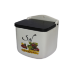 Saleiro 01 kg ceramica c/ tampa madeira ref 1297 regina