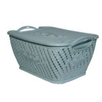 Produto Cesta org ret plástico c/ tampa 29x21cm ref rj25153 Elite