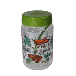 Pote 370 ml vidro c/ tampa e colher plastico ref elud9175 elite