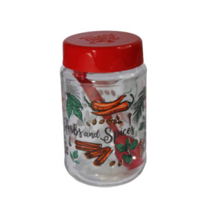 Pote 370 ml vidro c/ tampa e colher plastico ref elud9175 elite