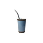 Cuia p/ terere inox revestida couro c/ bomba farlei