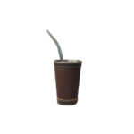 Cuia p/ terere inox revestida couro c/ bomba farlei
