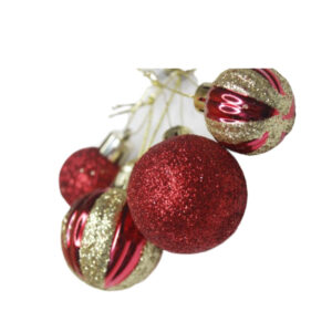 Kit c/ 20 bola de natal 4cm tubo ref 9056 cp importacao