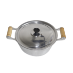 Jogo c/ 05 cacarolas aluminio fundido polido tpa aluminio Andrade