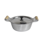 Jogo c/ 05 cacarolas aluminio fundido polido tpa aluminio Andrade