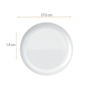 Produto Prato raso 27 cm redondo opaline blanc vidro ref 5545 Nadir