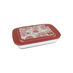 Lasanheira 3,7 lts retangular c/ tampa decor marinex 6537 Nadir