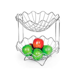 Fruteira de mesa dupla copacabana cromado red 26 Niquelplast