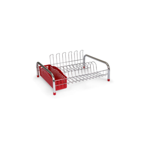 Secador louca c/ porta talher/copo vermelho ref 397 5 niquelplast