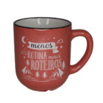Caneca 280 ml ceramica menos rotina ref 063vm etilux
