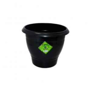 Vaso 5,5 lts redondo medio preto ref 6702 Inplast