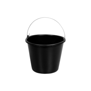 Balde 12 lts reforcado preto c/ alca metal ref 178 Plasnew