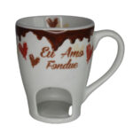 Caneca 130 ml porcelana decorativa fondue ref 433d sao marcos