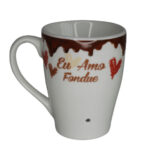 Caneca 130 ml porcelana decorativa fondue ref 433d sao marcos