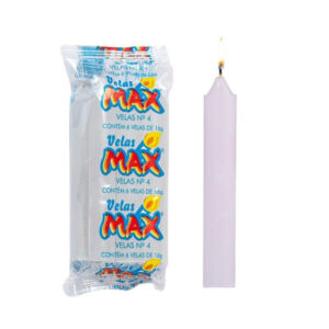 Pacote c/ 06 velas n 04 ref 017 velas max