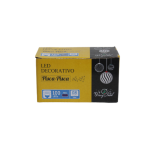 Pisca pisca led 100 lamp azul fio transp 09 mts 220V 2100A Winth