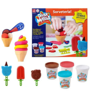 Produto Diver massa sorveteria c/ acessorios ref 8061 divertoys