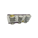 Jogo c/ 03 canecas 120 ml vidro real capuccino 13745 inga import