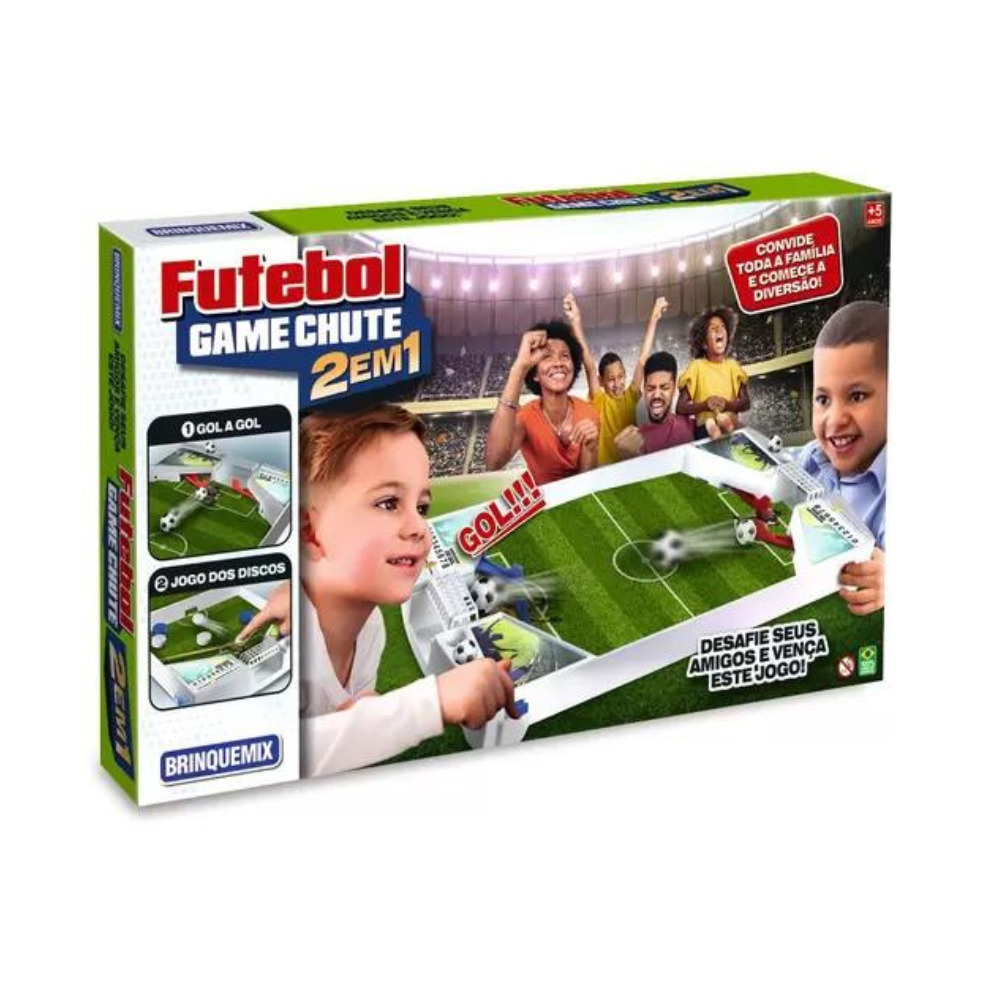 Brinquedo jogo futebol de mesa game chute 2x1 ref 800 Brinquemix