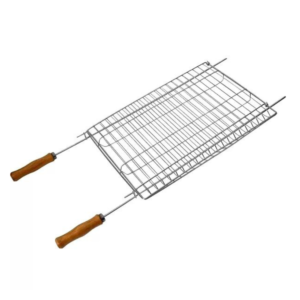 Grelha dupla 84x50x36cm cromado ref 1 103 Madefer