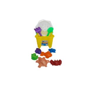 Kit balde de praia castelo areia c/ acessorios rb08 Rei do Balde