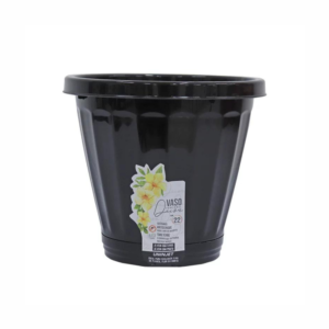 Vaso nº 22 redondo c/ prato preto ref 809 Uninjet