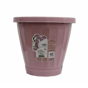 Vaso nº 28 redondo c/ prato rosa ref 840 Uninjet