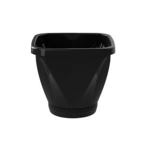 Vaso nº 22 quadrado c/ prato preto ref 1193 Uninjet