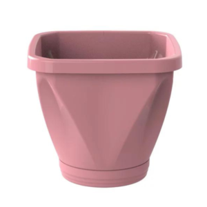 Vaso nº 28 quadrado c/ prato rosa ref 1238 Uninjet