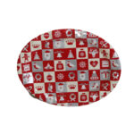 Bandeja 36,5x28,5cm oval figuras natalinas jca8063 Rio Master