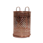 Porta talheres redondo metálico rose ref wx6572 Wellmix