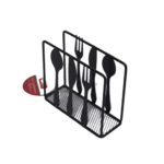 Porta guardanapo quadrado talheres preto ref wx7147 Wellmix