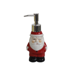 Porta sabonete liq 150ml ceramica papai noel ref ntw40105 Fartex