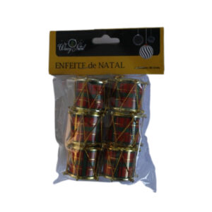 Pacote c/ 06 mini tambor natal 03cm ref nta1470 Fartex