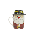 Caneca 320 ml papai noel c/ tampa ceramica ref ntw50001 fartex