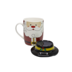 Caneca 320 ml papai noel c/ tampa ceramica ref ntw50001 fartex